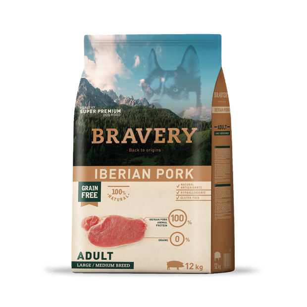 Bravery Adult Large/Medium Breeds Iberian Pork