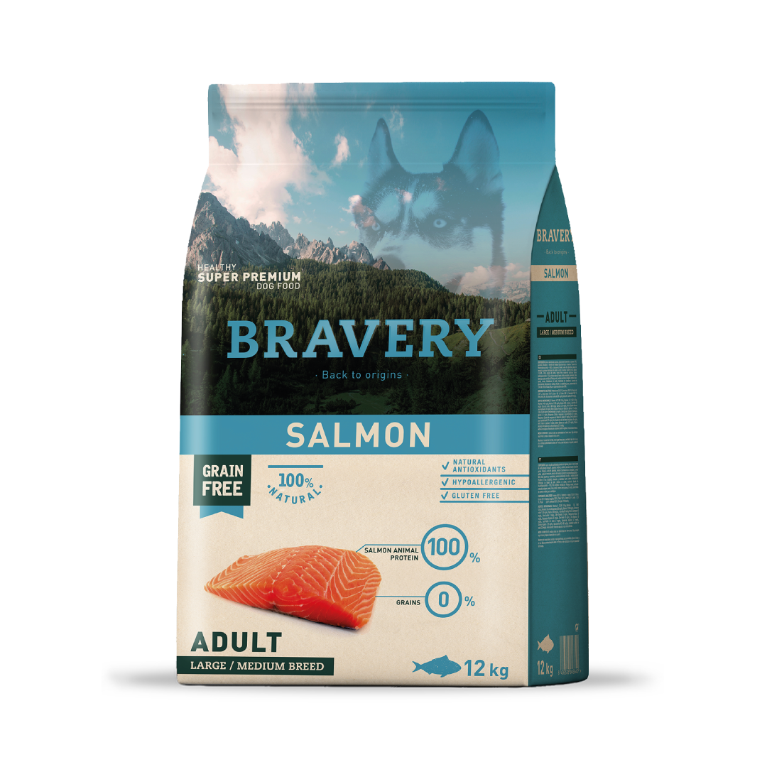 Bravery Adult Large/Medium Breeds Salmon