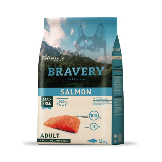 Bravery Adult Large/Medium Breeds Salmon