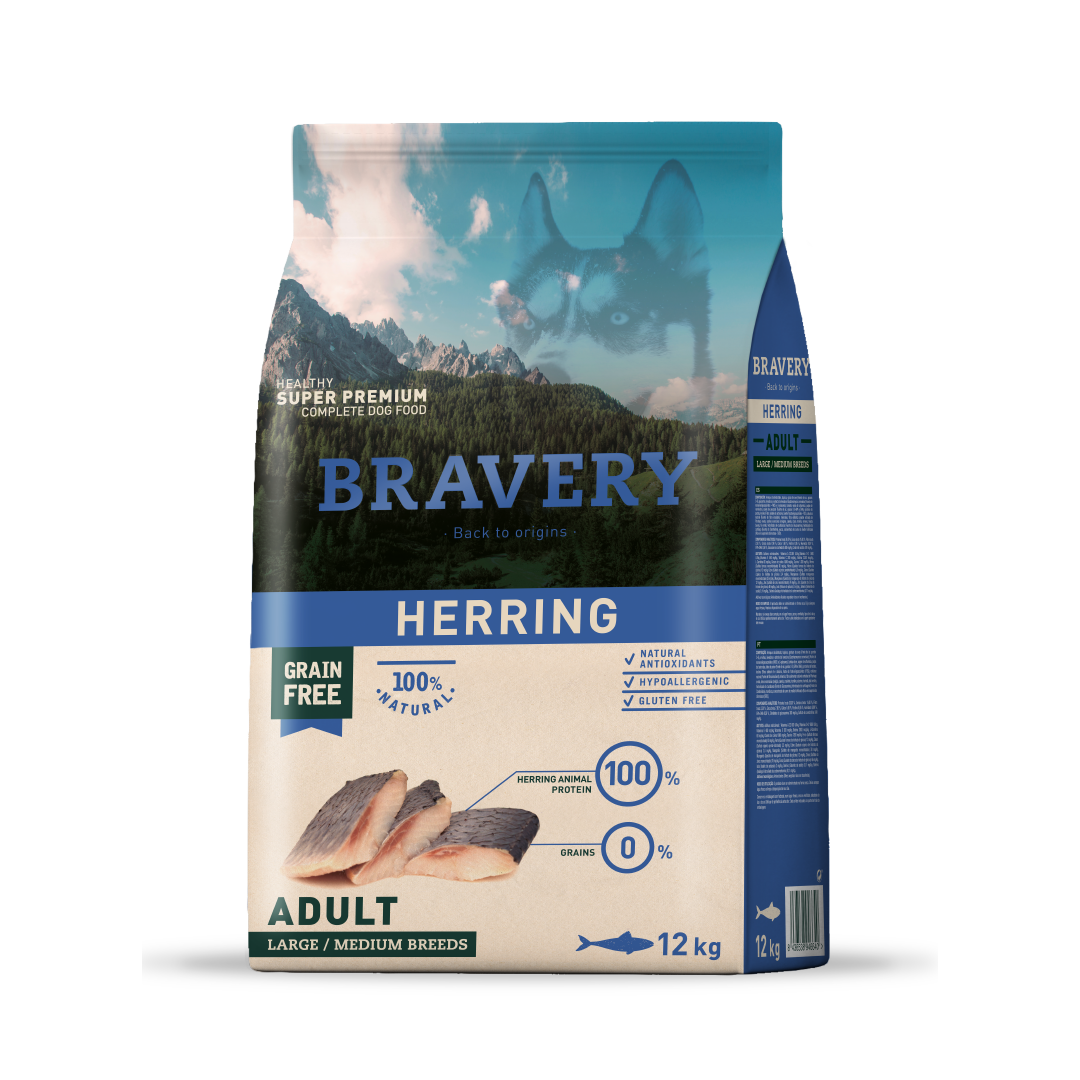 Bravery Adult Large/Medium Breeds Herring 12 Kg