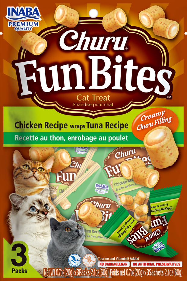 Churu Fun Bites Chicken Wraps Tuna Recipe 60 gr
