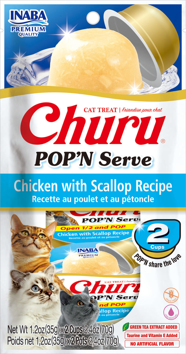 Churu Pop'n Chicken with Scallop 70 gr